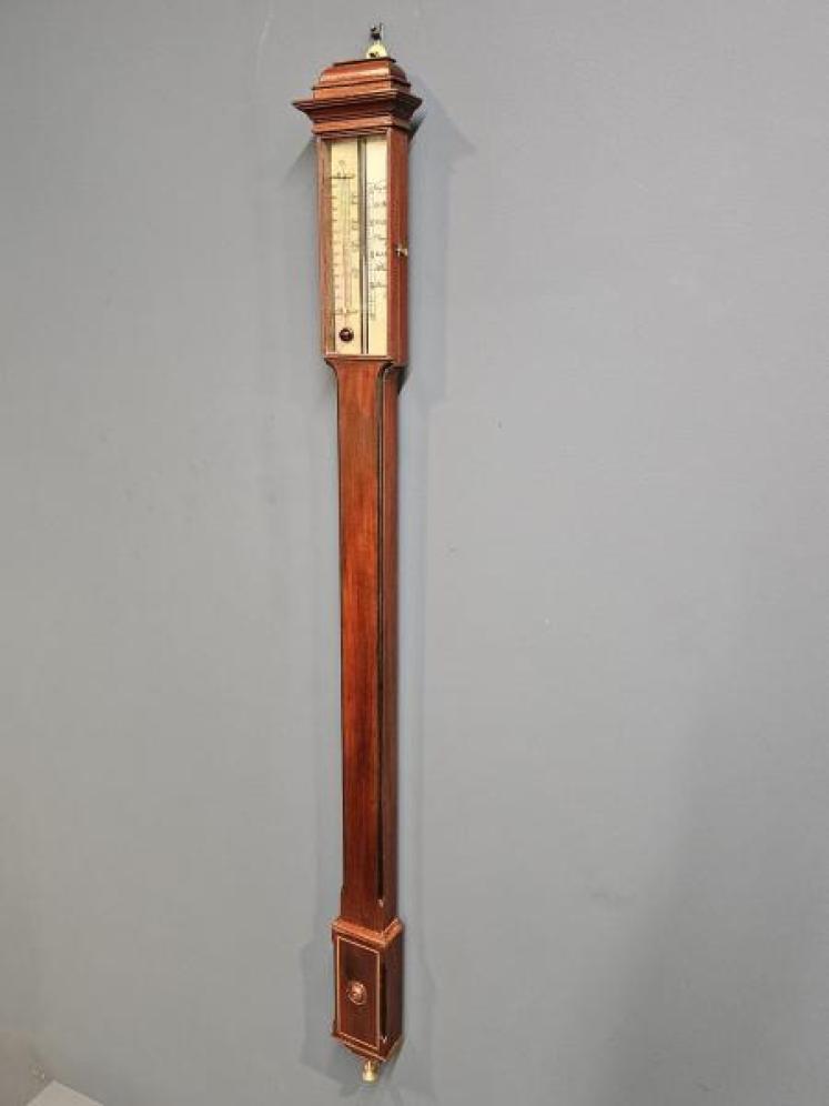 Late Victorian Mahogany Stick Barometer - Image 4