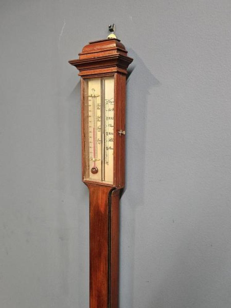Late Victorian Mahogany Stick Barometer - Image 6