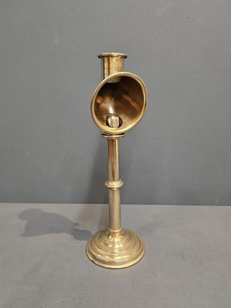 Victorian Brass Student Candle Lamp - Image 1
