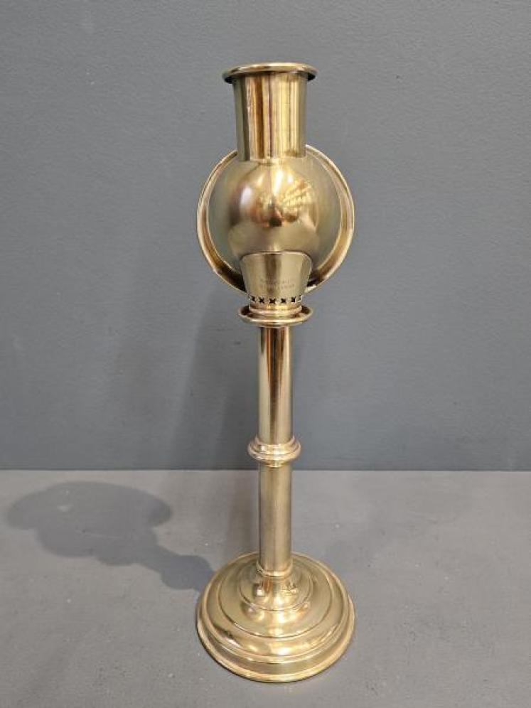 Victorian Brass Student Candle Lamp - Image 2