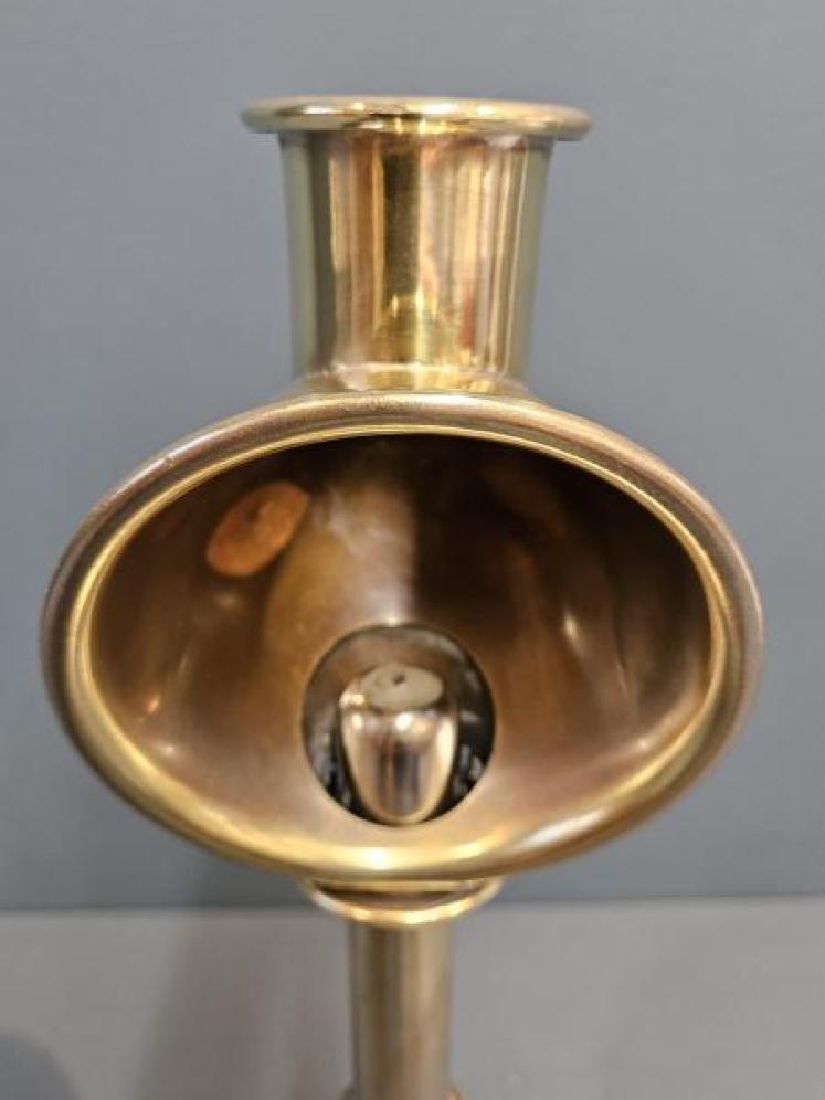 Victorian Brass Student Candle Lamp - Image 3