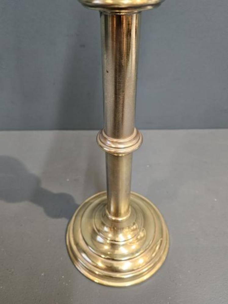 Victorian Brass Student Candle Lamp - Image 4