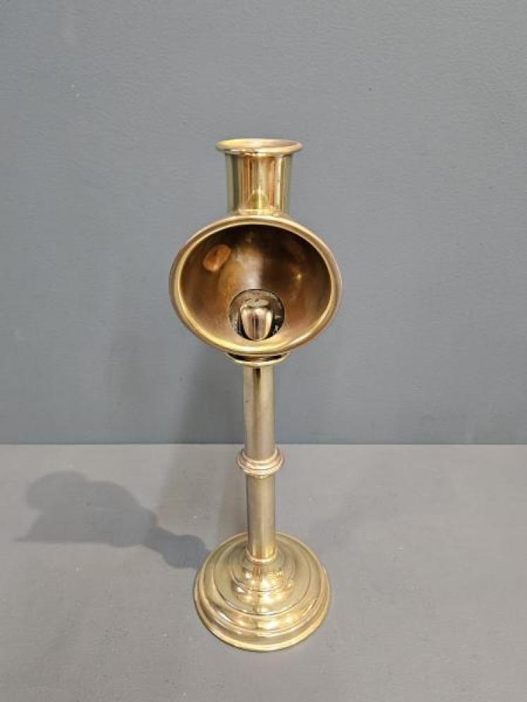 Victorian Brass Student Candle Lamp - Image 6