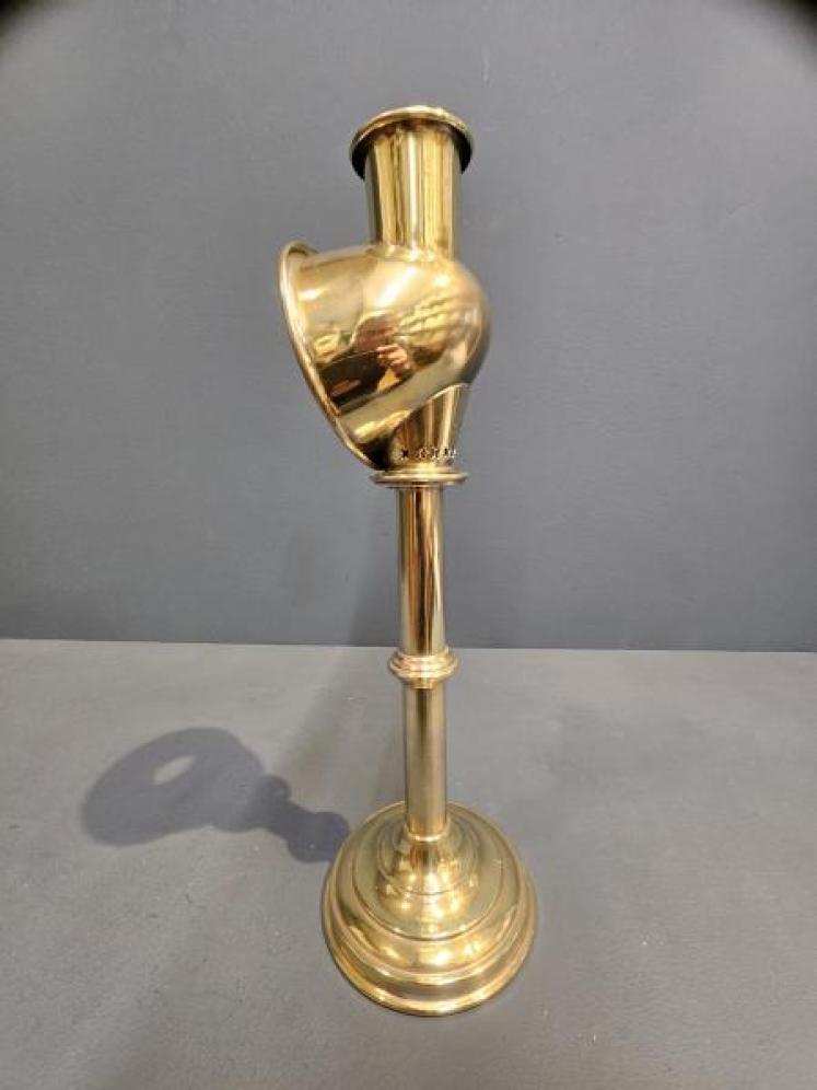 Victorian Brass Student Candle Lamp - Image 7