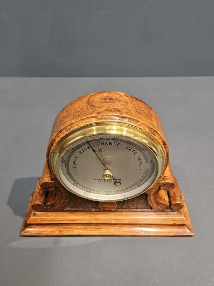 Victorian Oak Desktop Barometer by Lynch and Bateman - Image 4