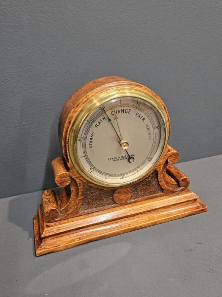 Victorian Oak Desktop Barometer by Lynch and Bateman - Image 5