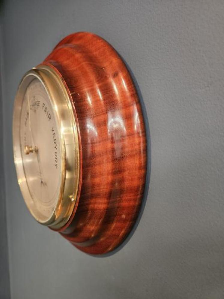 Victorian Turned Walnut Barometer by A Franks of Manchester - Image 5
