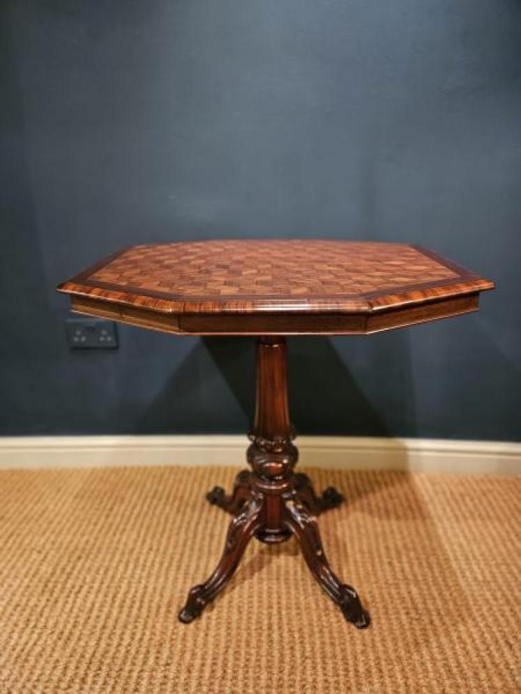 Superb Victorian Parquetry Walnut Snap Top Table - Image 2