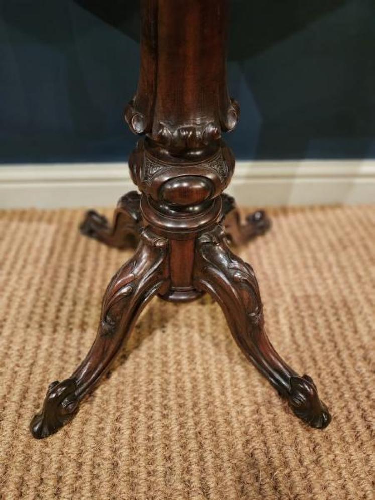 Superb Victorian Parquetry Walnut Snap Top Table - Image 7