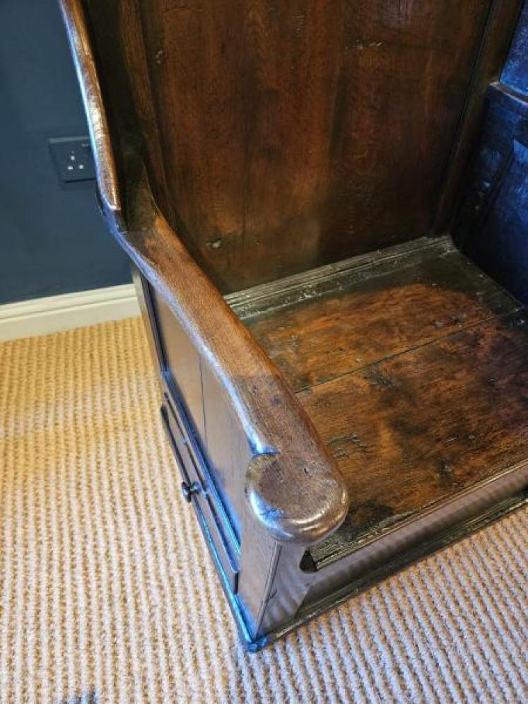 Superb George II Oak Lambing Chair - Image 2