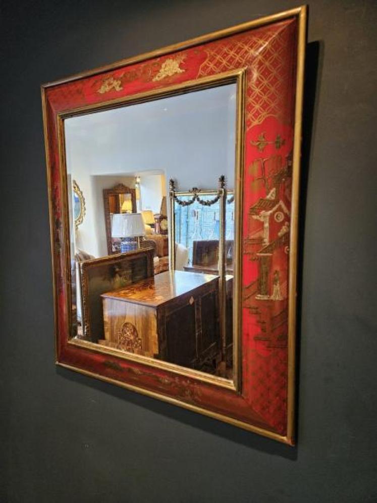 Edwardian Chinoiserie Framed Mirror  - Image 4