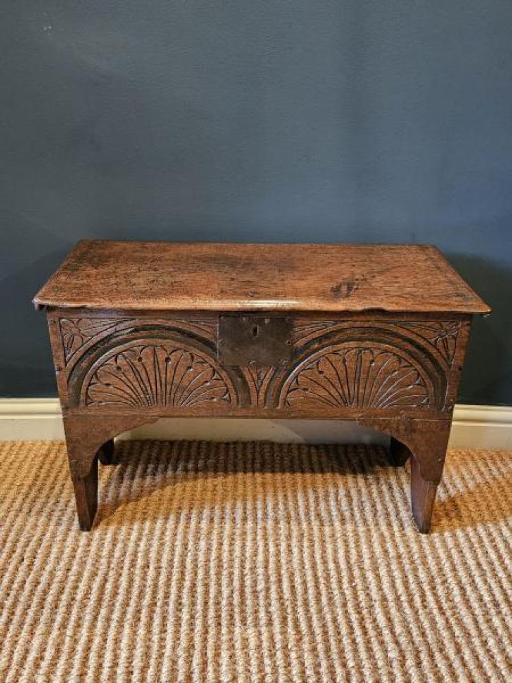 Small Period Oak Six Plank Coffer - Image 1