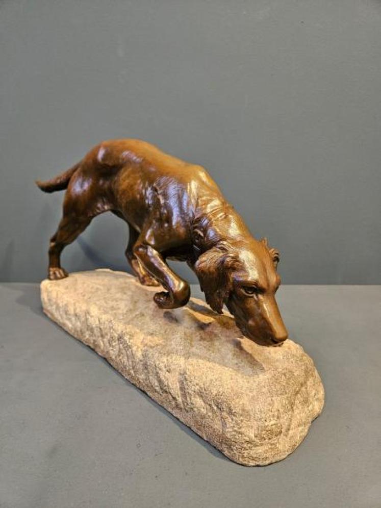 Bronze of a Pointer by Georges Gardet - Image 2