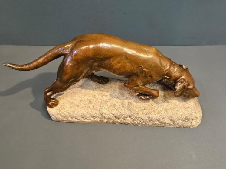Bronze of a Pointer by Georges Gardet - Image 6