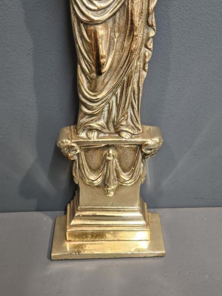 Victorian Weighted Brass Grecian Lady Door Stop - Image 2