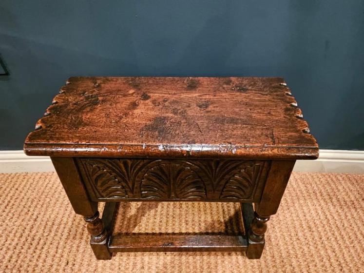 George III Oak Box Stool  - Image 3