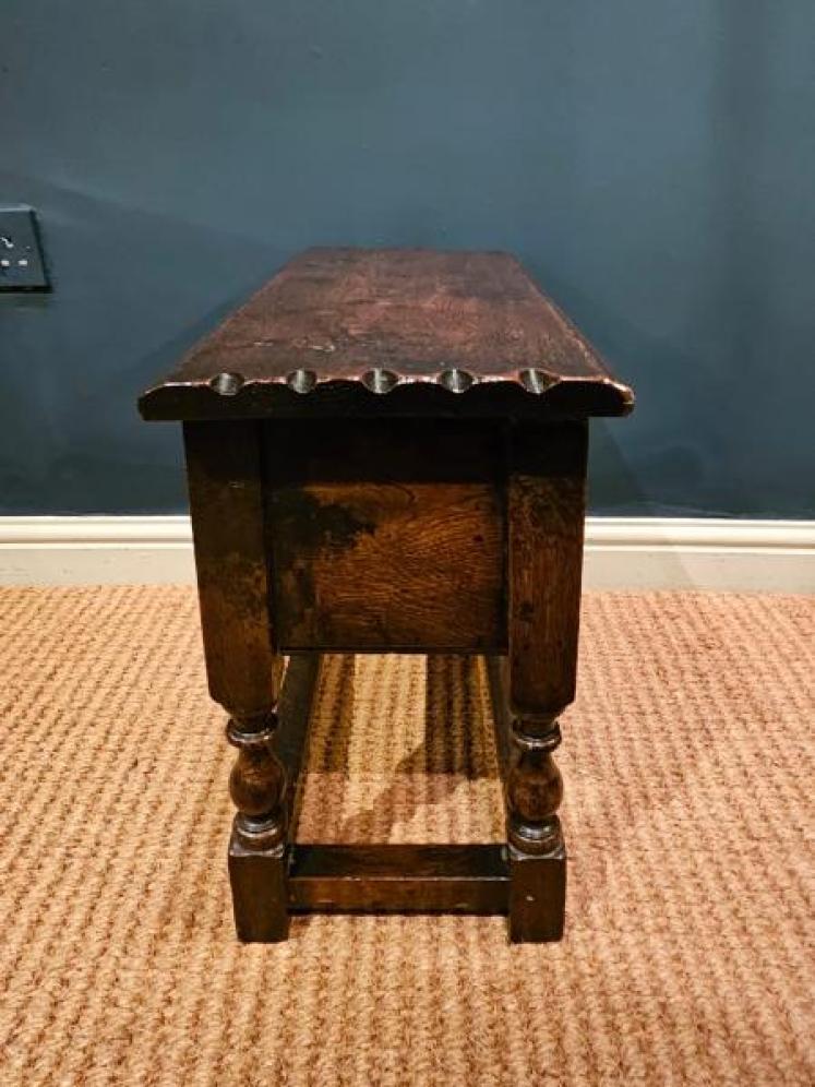 George III Oak Box Stool  - Image 4