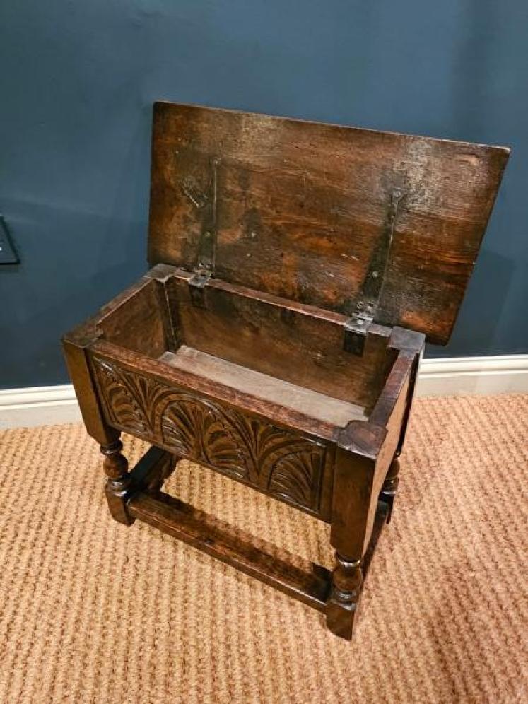 George III Oak Box Stool  - Image 6