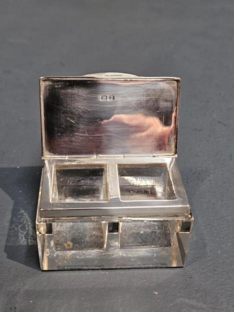 Silver and Crystal Stamp Box - Image 2
