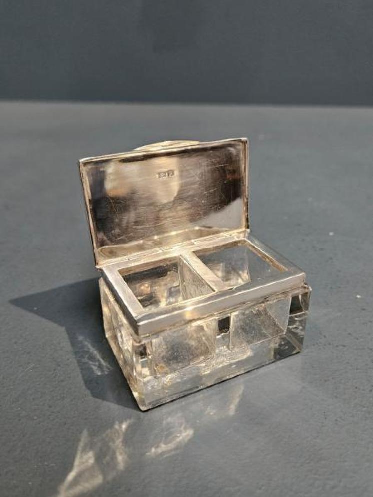 Silver and Crystal Stamp Box - Image 6