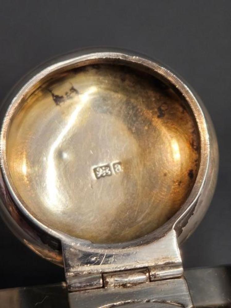 Victorian Silver and Crystal Pen and Ink Stand - Image 6