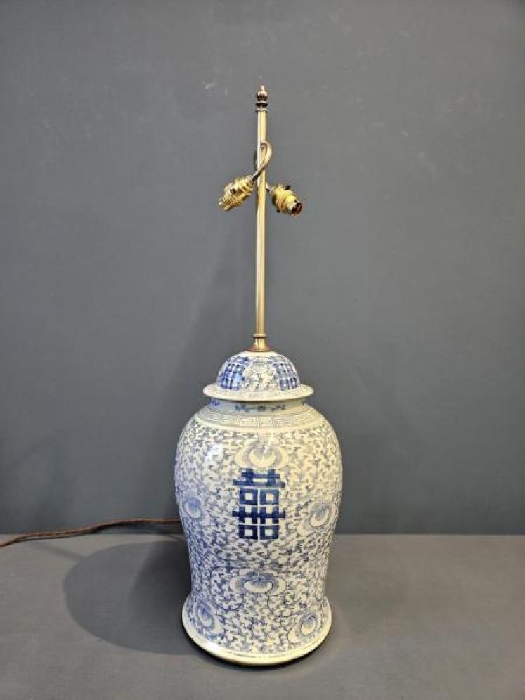 Victorian Chinese Ginger Jar Lamp  - Image 2