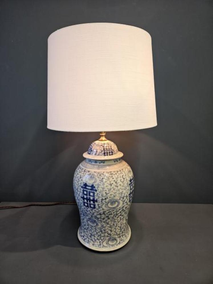 Victorian Chinese Ginger Jar Lamp  - Image 3