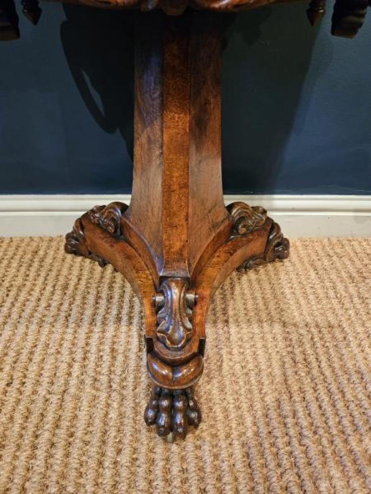 William IV Walnut Teapoy  - Image 3