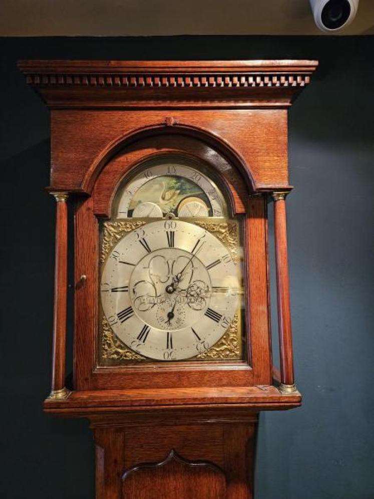 George III Oak Carlisle Longcase Clock  - Image 7