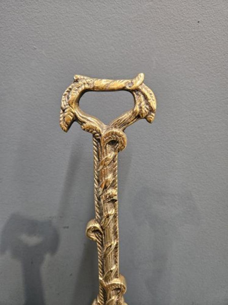 Victorian Brass Flower Basket Door Stop - Image 2