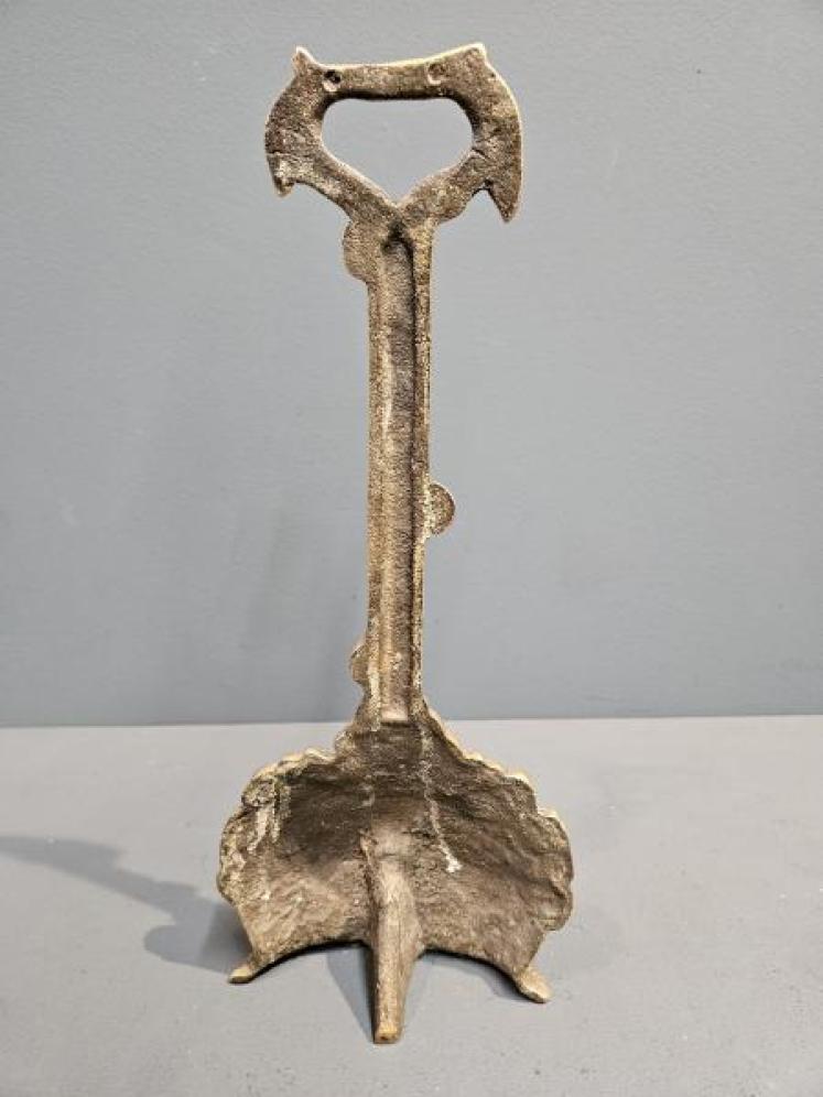 Victorian Brass Flower Basket Door Stop - Image 5