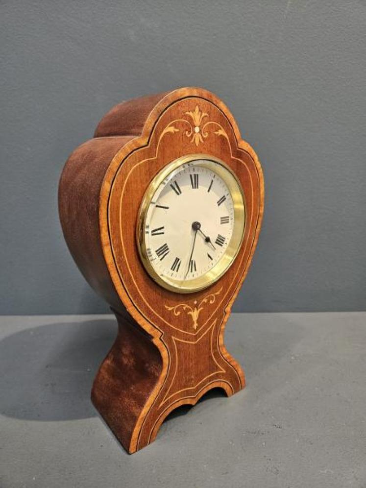 Edwardian Sheraton Inlaid Mantel Clock - Image 3