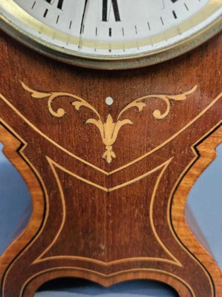 Edwardian Sheraton Inlaid Mantel Clock - Image 4