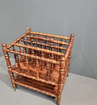 William IV Rosewood Canterbury or Magazine Stand