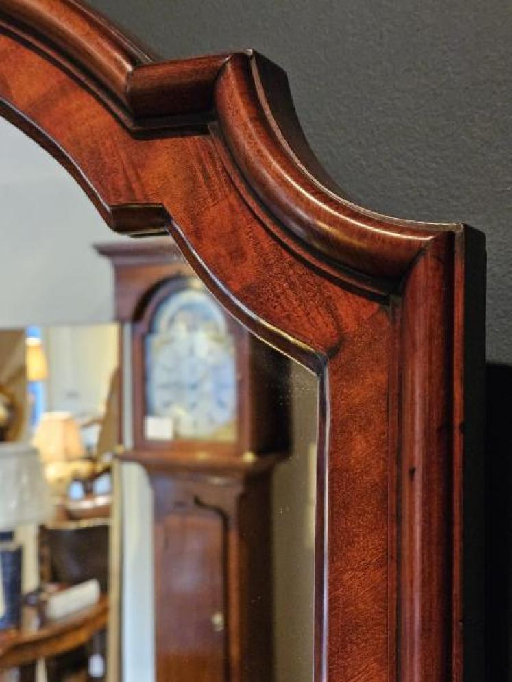 Early Victorian Figured Mahogany Mirror - Image 2