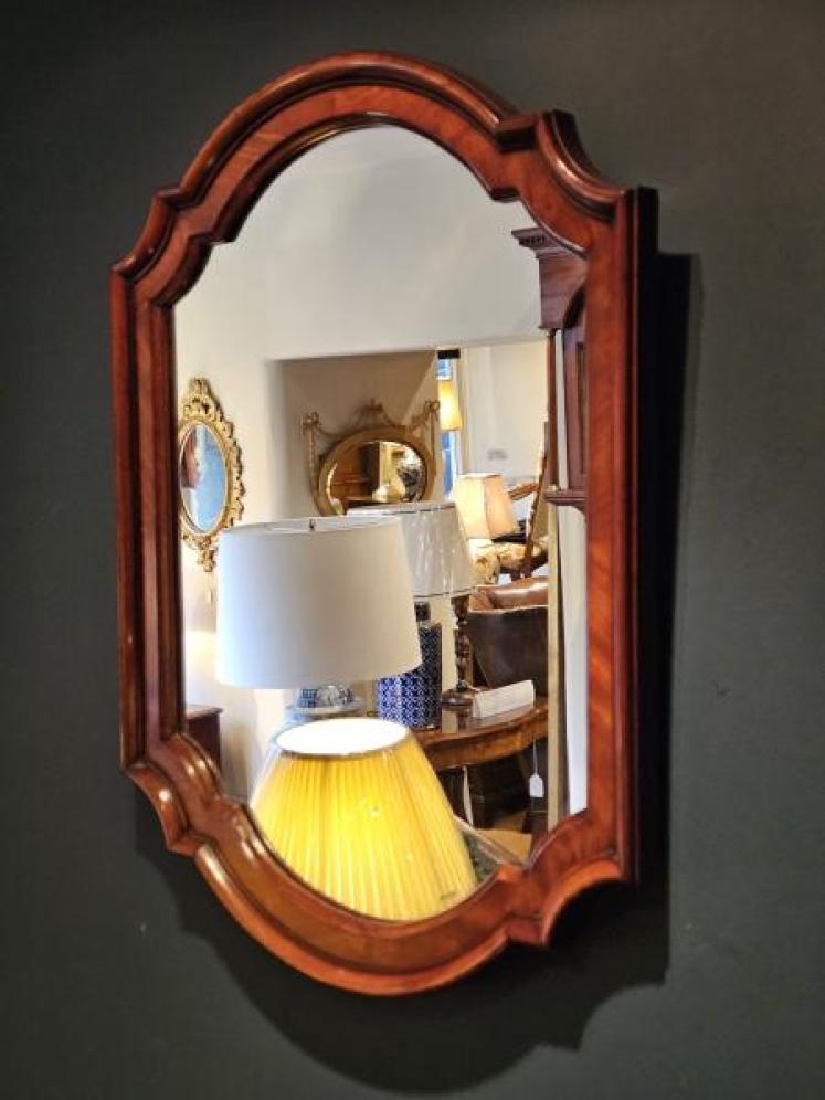 Early Victorian Figured Mahogany Mirror - Image 3