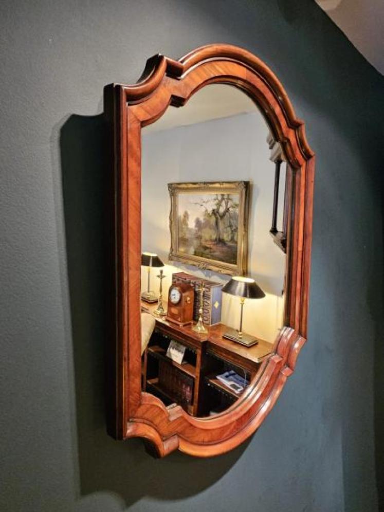 Early Victorian Figured Mahogany Mirror - Image 6