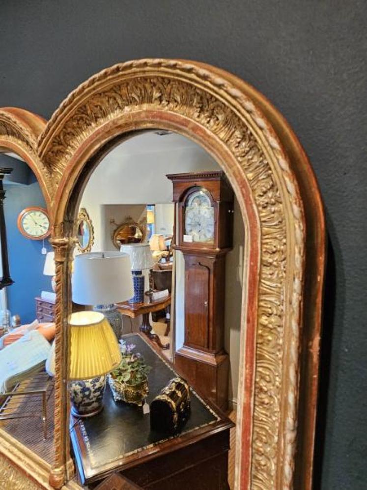 Early Victorian Timber Gilt Triple Arch Mirror - Image 3