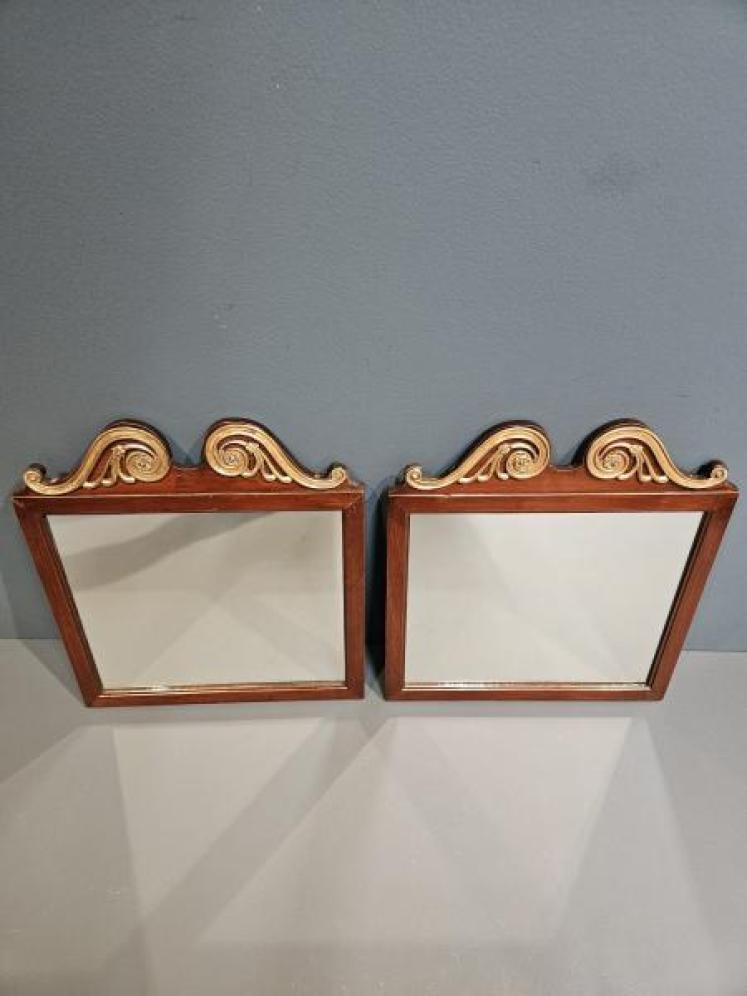 Matching Pair of Small Victorian Mirrors - Image 4