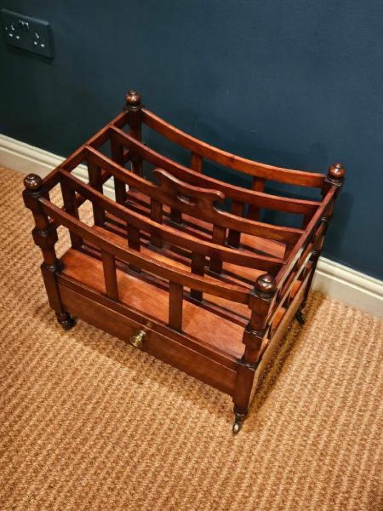 Early Victorian Mahogany Canterbury - Image 5