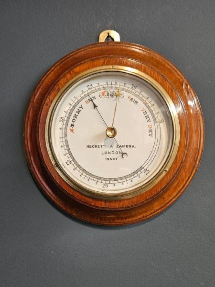 Negretti & Zambra Oak Cased Barometer - Image 1