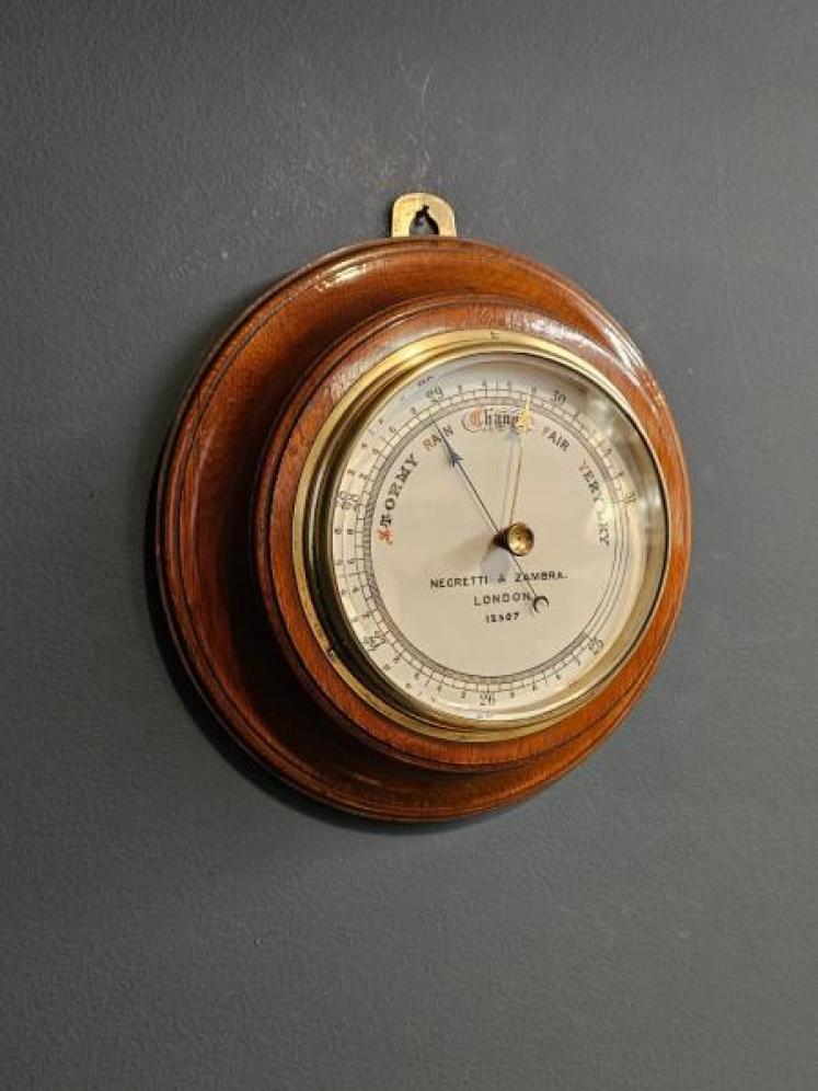 Negretti & Zambra Oak Cased Barometer - Image 6