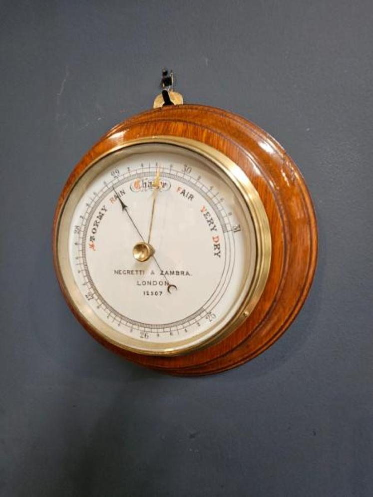 Negretti & Zambra Oak Cased Barometer - Image 7