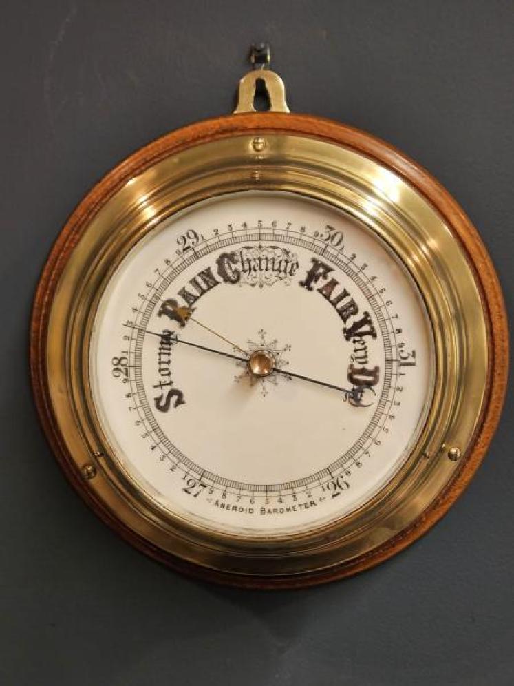 Victorian Ships Bulk Head Barometer - Image 1