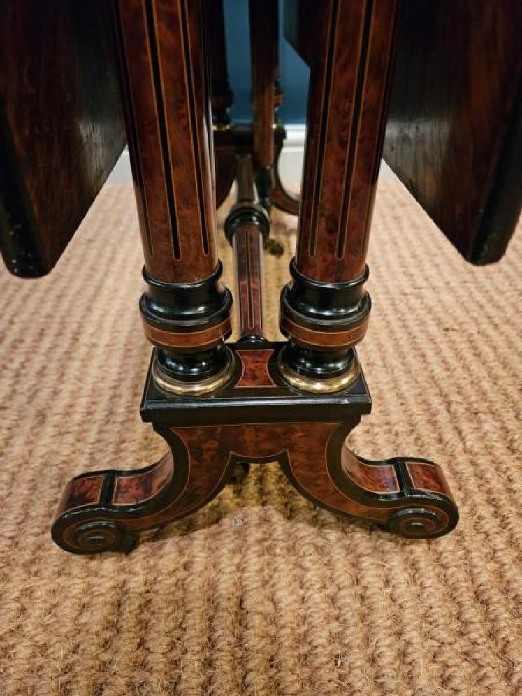 Victorian Amboyna Sutherland Table - Image 4