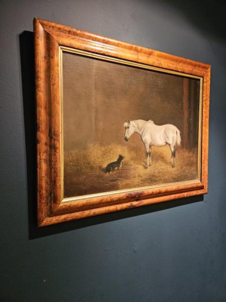 Victorian Oil Painting of a Grey Mare - Image 2