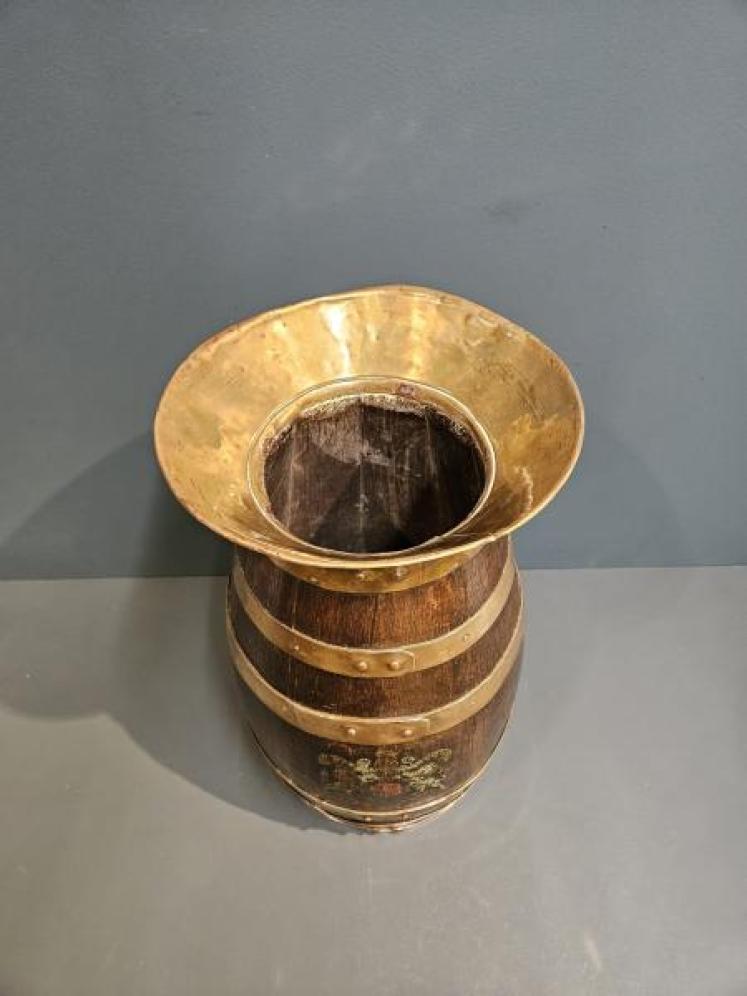 Victorian Brass Bound Spittoon - Image 3