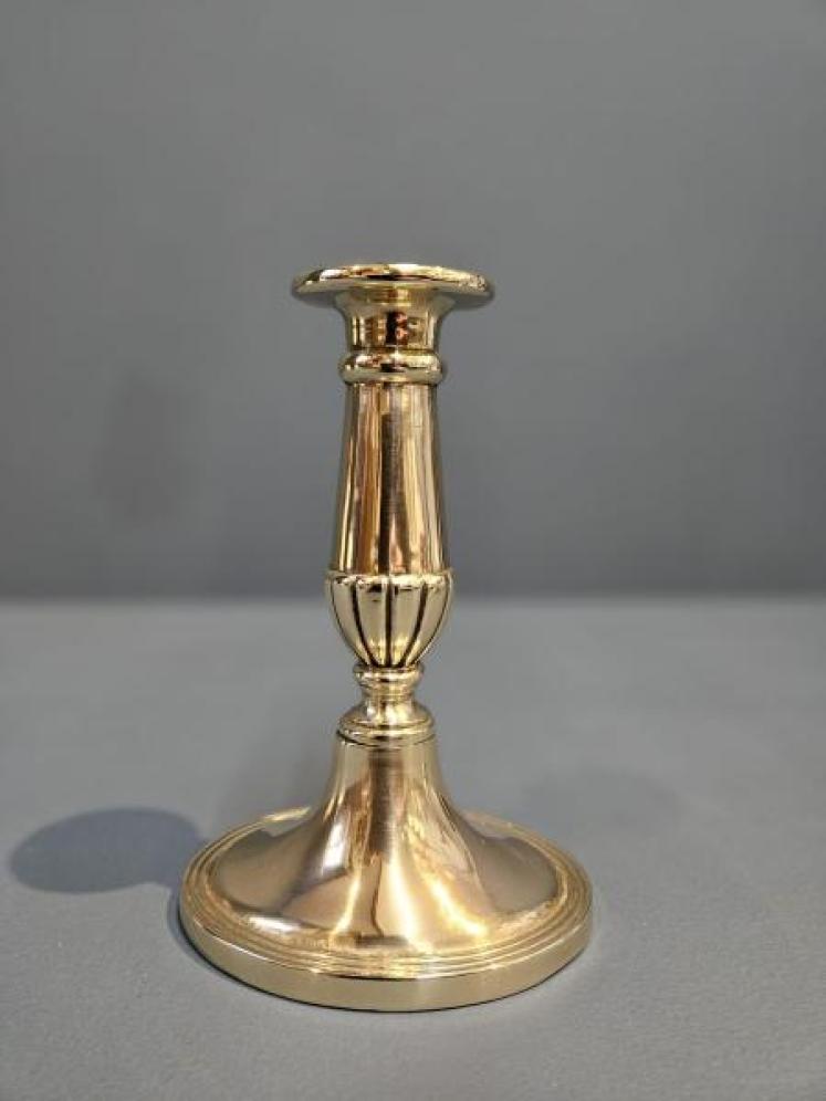 Pair of Regency Bell Metal Candlesticks - Image 5