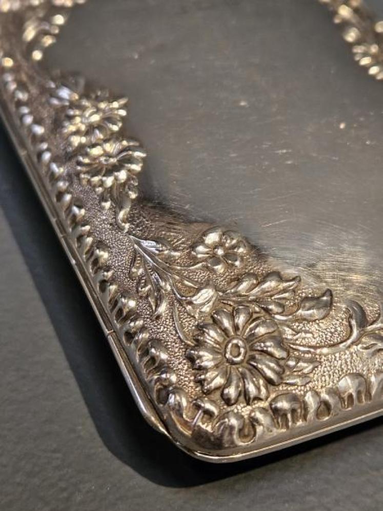 Edwardian Silver Purse with Daisy Design - Image 4