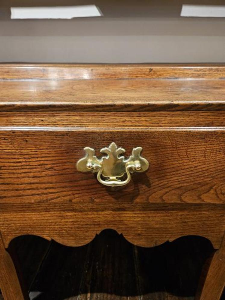 George III Oak Open Pot Board Dresser and Rack - Image 5